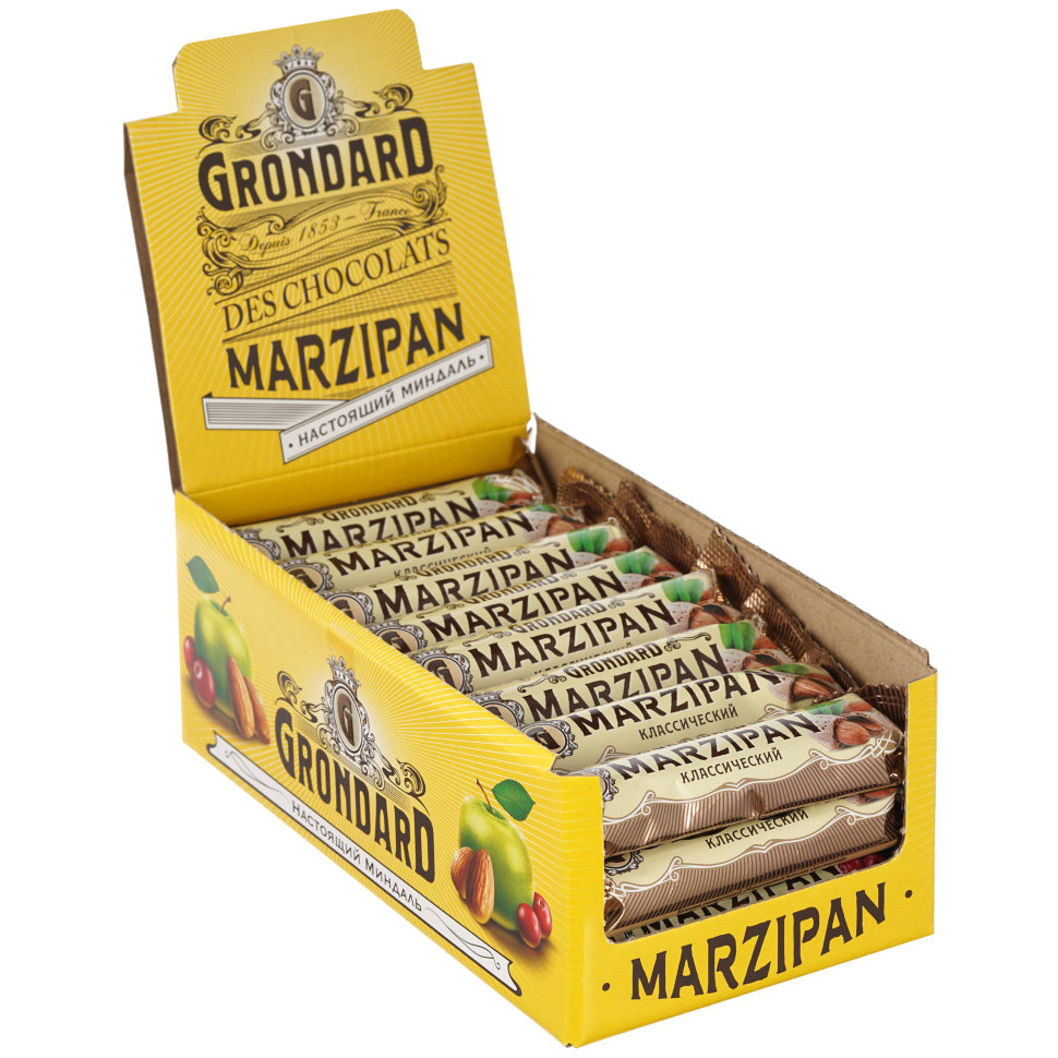  TM Grondard     (9389) Батончики глазированные Марципановые Классика, (24шт по 50г)      в Искитиме