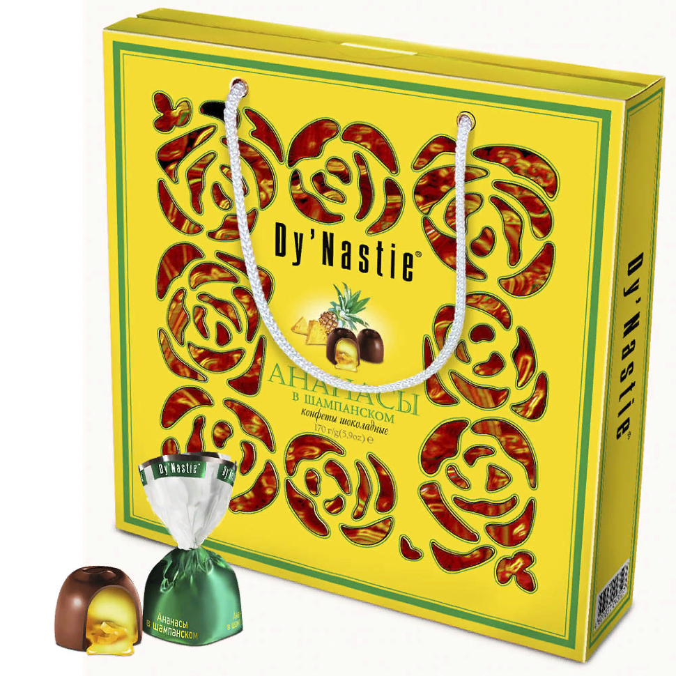  Династия Сумка Конфеты "Ананасы в шампанском", 220г   в Искитиме