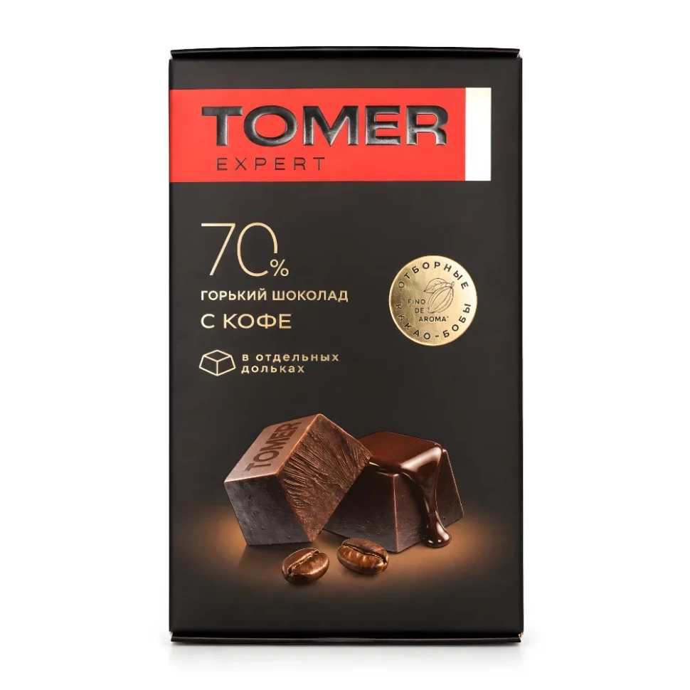  Фабрика Томер  Горький (70%) шоколад с КОФЕ, 90г  в Искитиме